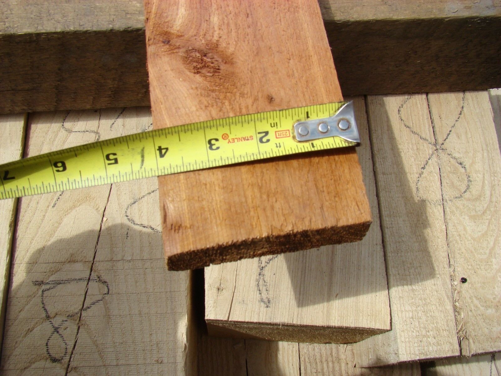 Aromatic Eastern Red Cedar Rough Cut 1x4 Boards 48 Long Lumber