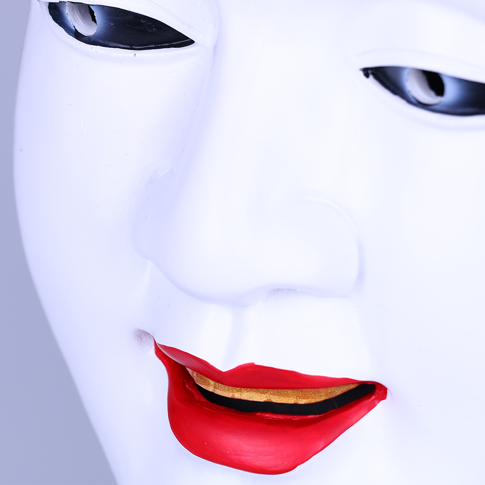 Japanese Noh Resin Mask Prajna Ghost Manbi Kabuki Scary Mask Halloween Props Masks 2922