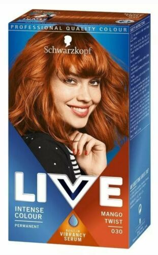 Schwarzkopf Live Colour MANGO TWIST Copper Ginger Hair Permanent + SHINE SERUM