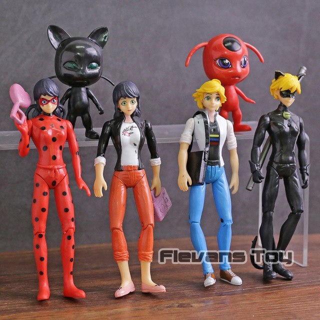 Miraculous Ladybug Ladybug Chat Noir PVC Action Figures Toys 6pcs/set ...