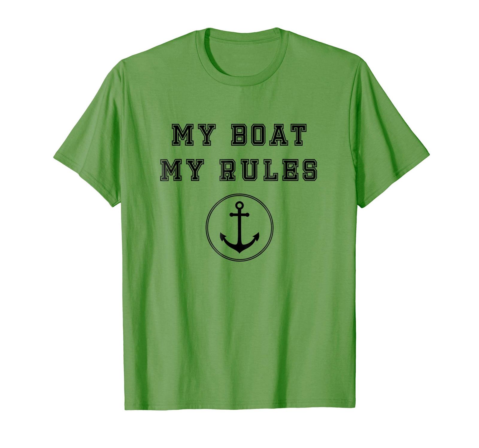 Funny Tshirt - MY BOAT MY RULES | Funny T-Shirt for Captains Men - T ...