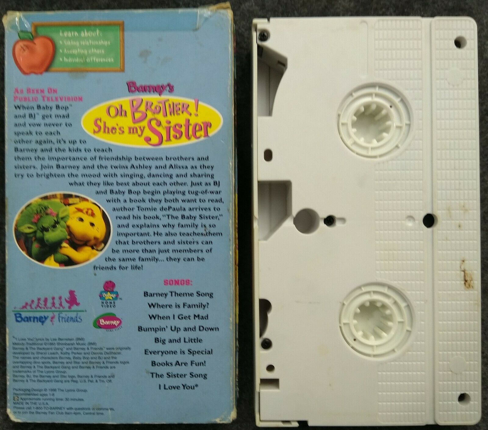 VHS Barney - Barney's Oh Brother! She's my Sister (VHS, 1998) - VHS Tapes