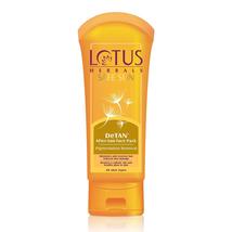 Lotus Herbals Safe Sun De Tan After Sun Face Pack, 100g, Removing Daily Tan - $15.80