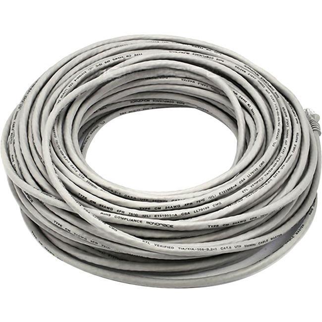 Monoprice Cat5e 24AWG UTP Ethernet Network Patch Cable, 100ft Gray