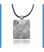 Montana Silversmiths Hidden Cross Floral with blue stone Necklace - $22.00