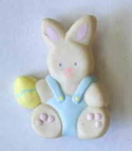Hallmark Cute Easter Bunny Rabbit Brooch 1990 vintage 1 3/4" - $12.30