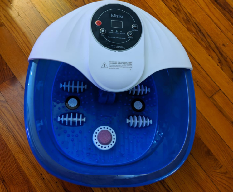 Foot Spa Misiki Foot Bath Massager with Heat Bubbles Vibration and Auto