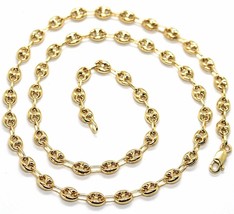 MASSIVE 18K YELLOW GOLD BIG MARINER CHAIN 5 MM, 20 INCHES, ITALY MADE NECKLACE image 1