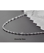 Wave Chain Necklace or Anklet - Sterling Silver -1.8mm*-13 inch - Made i... - $15.09