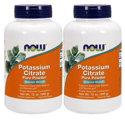 POTASSIUM CITRATE Pure Powder 340 grams 2X12 oz Now Foods 243 Servings ...