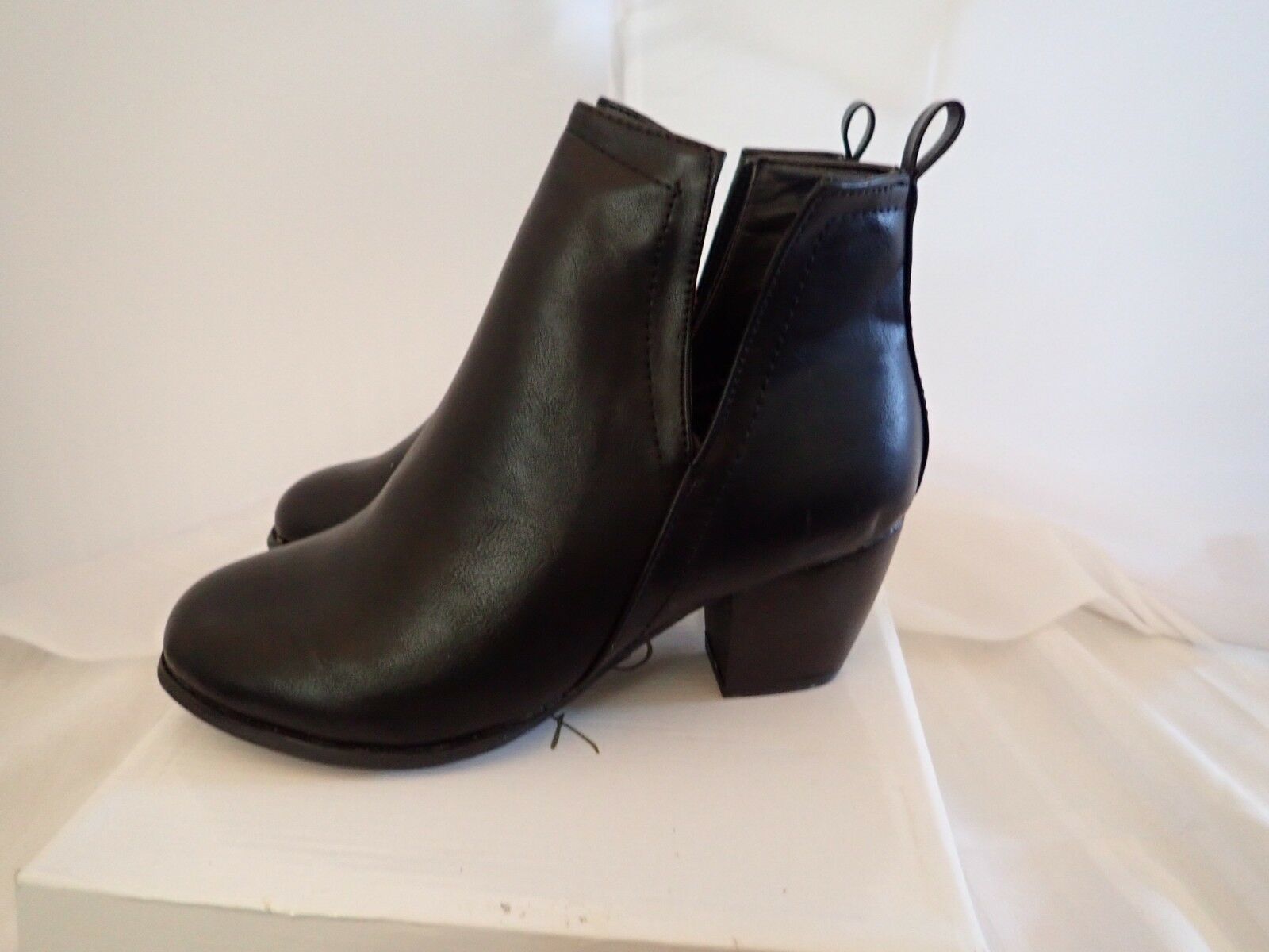 Shoes of Soul L5199A Women's Block-Heel Booties Black size 6 M - Boots