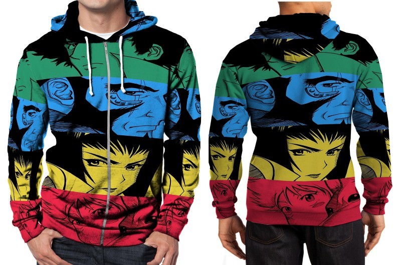 Cowboy Bebop caracter Hoodie Zipper Fullprint Men - Hoodies & Sweatshirts