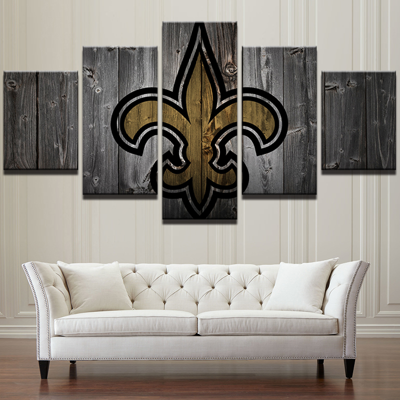 New Orleans Saints Football 5 Piece Canvas Art Wall Art Picture Home Decor - Posters & Prints