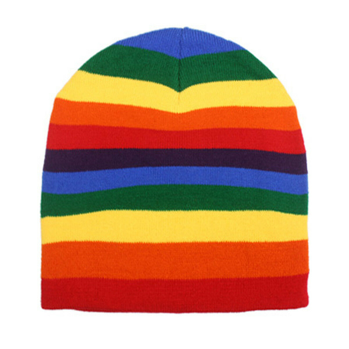 Rainbow Beanie Hat - Colorful Soft Warm Daily Headwear Cap