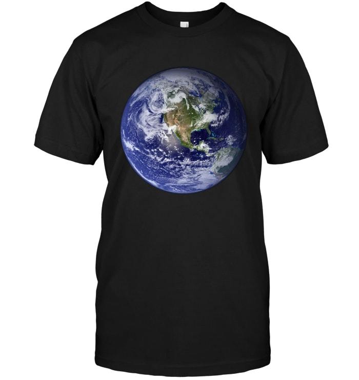 Planet Earth Western Hemisphere Globe T Shirt - T-Shirts, Tank Tops