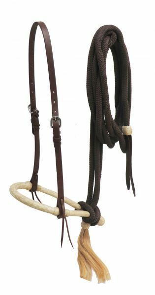 Western Horse Bosal Hackamore Bridle Headstall W 21 Nylon Yacht Rope