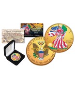 Combo 24K GOLD GILDED / COLOR 2021 American Silver Eagle 1 Oz .999 Coin ... - $74.76