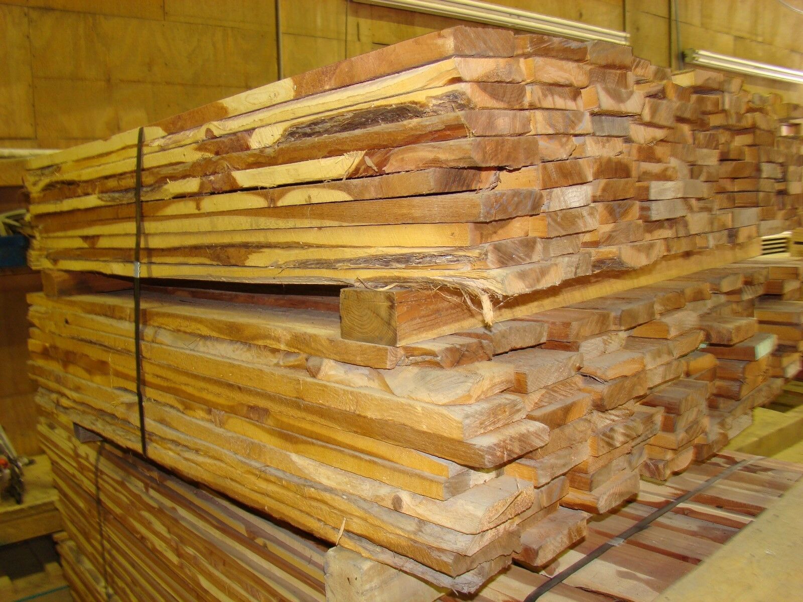Aromatic Eastern Red Cedar Rough Cut 1x4 Boards 48"+ long Lumber