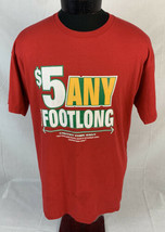 Vintage Subway T Shirt Store Promo Tee XL Sub Sandwich $5 Footlong Employee - $39.99