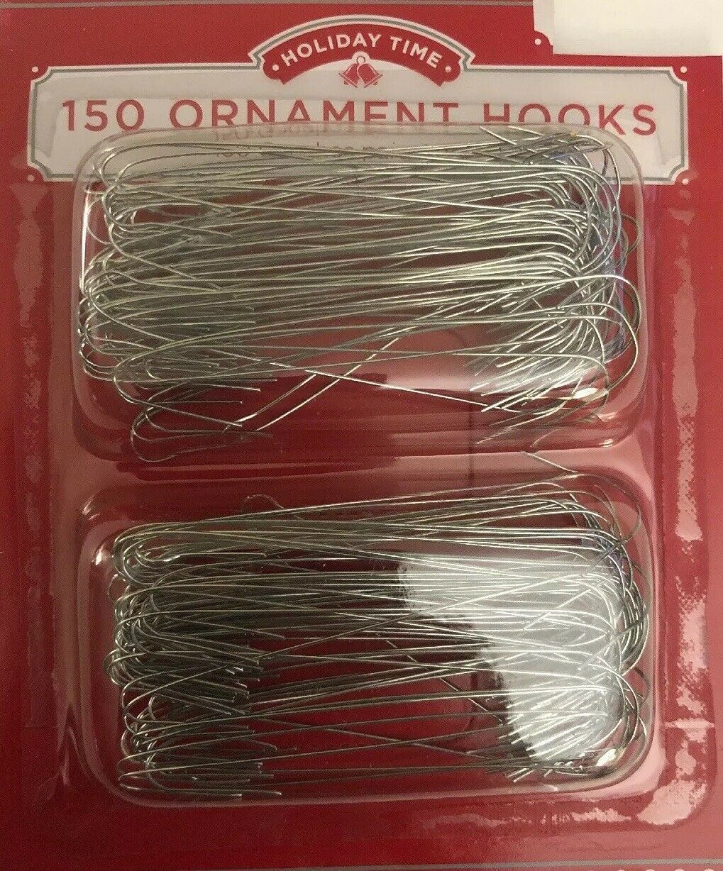 Holiday Time 150 Lg Silver Ornament Hooks Christmas Tree Decoration Wire Hangers