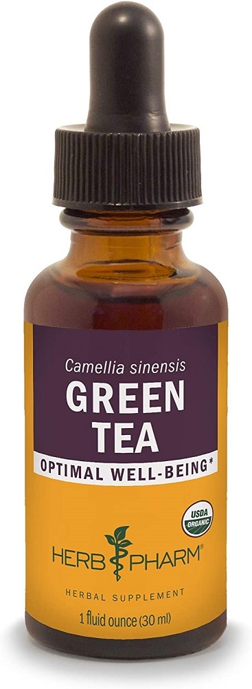 Herb Pharm Certified Organic Green Tea Liquid Extract, Organic Alcohol, 1 Ounce