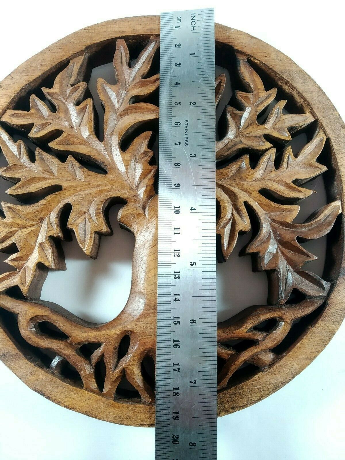 Tree of Life Wall Hanging Wall Decor Medallion Plaque Wooden Carved ...