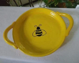 Bee Design New Creative Enterprises Dish With Handles Yellow Honey Pot 11&quot;  - $18.99