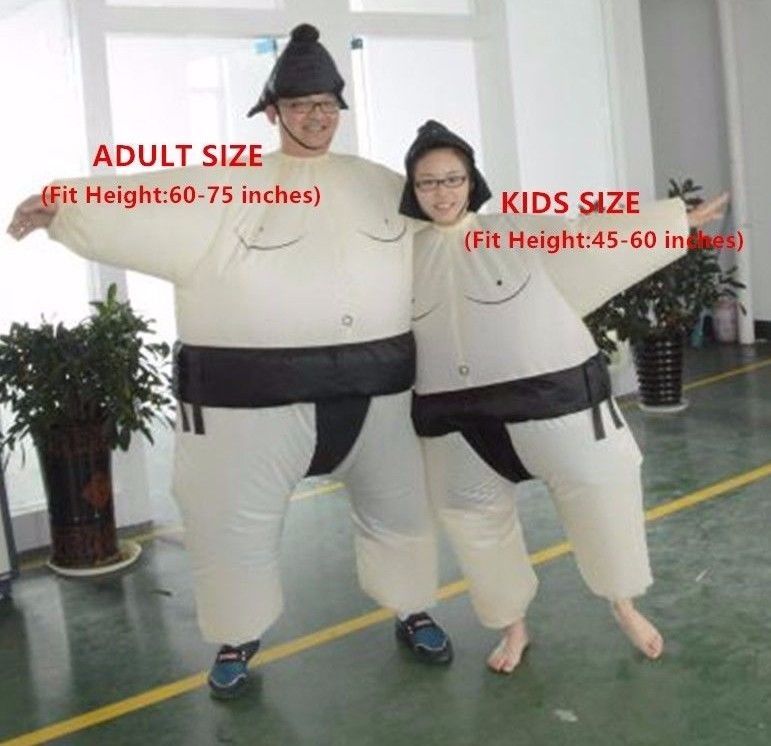Funny Inflatable Sumo Wrestler Wrestling Suits Halloween Costume-Adult Size