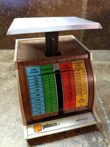 Primary image for Vintage USA metal Pelouze letter mail postal scale 22 cents ounce Fast Free Ship