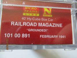 Micro-Trains # 10100891 Railroad Magazine (Grounded) 40' Hy-Cube Boxcar. N-Scale image 6
