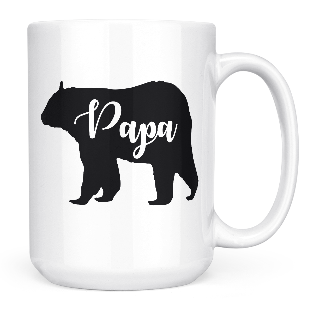 Download Bear Family mug Papa bear silhouette White ceramic 15oz ...
