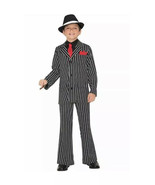 Kids Gangster Costume Size Medium Jacket False Shirt Tie Pants Halloween... - $24.99