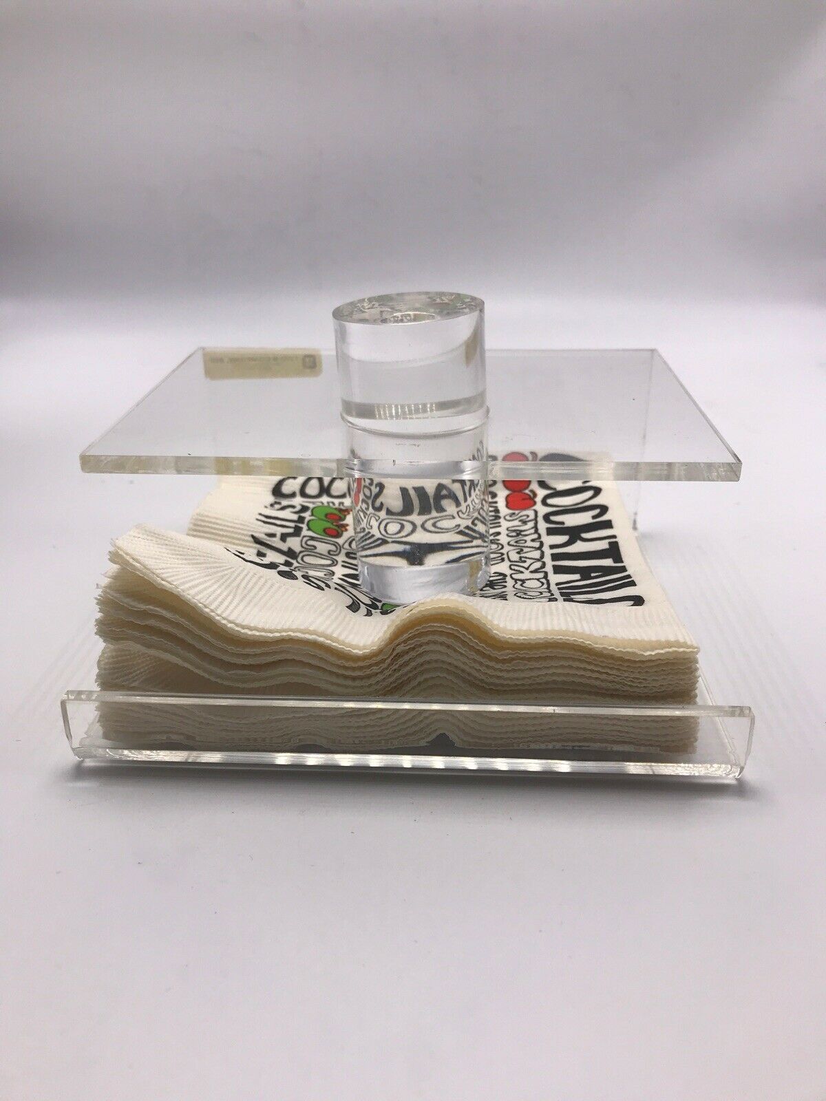 Acrylic Cocktail Napkin Holder Clear Two's Company Square Paper