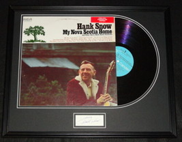 Hank Snow Signed Framed 1968 My Nova Scotia Home Record Album Display image 1