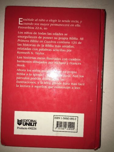 Mi Primera Biblia En Cuadros- (Dec 1999 Spanish Edition)- Hardcover ...