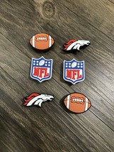 Denver Broncos Football Team Charm For Crocs - 6 Pieces - $12.92