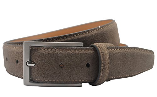 Ground Mind Men's Suede Leather Belt 38 Taupe - Belts