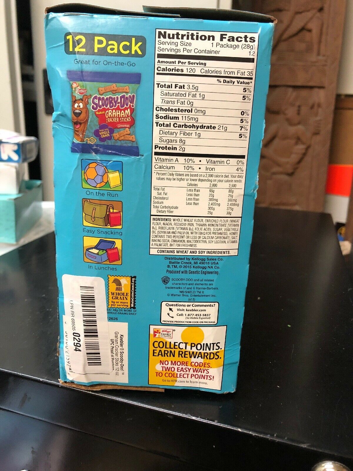 Keebler ScoobyDoo On the Go Cinnamon Graham Cracker Sticks 6/2019