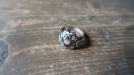 Vintage Sterling Silver 3D Flower Ring Size 6 - $16.63
