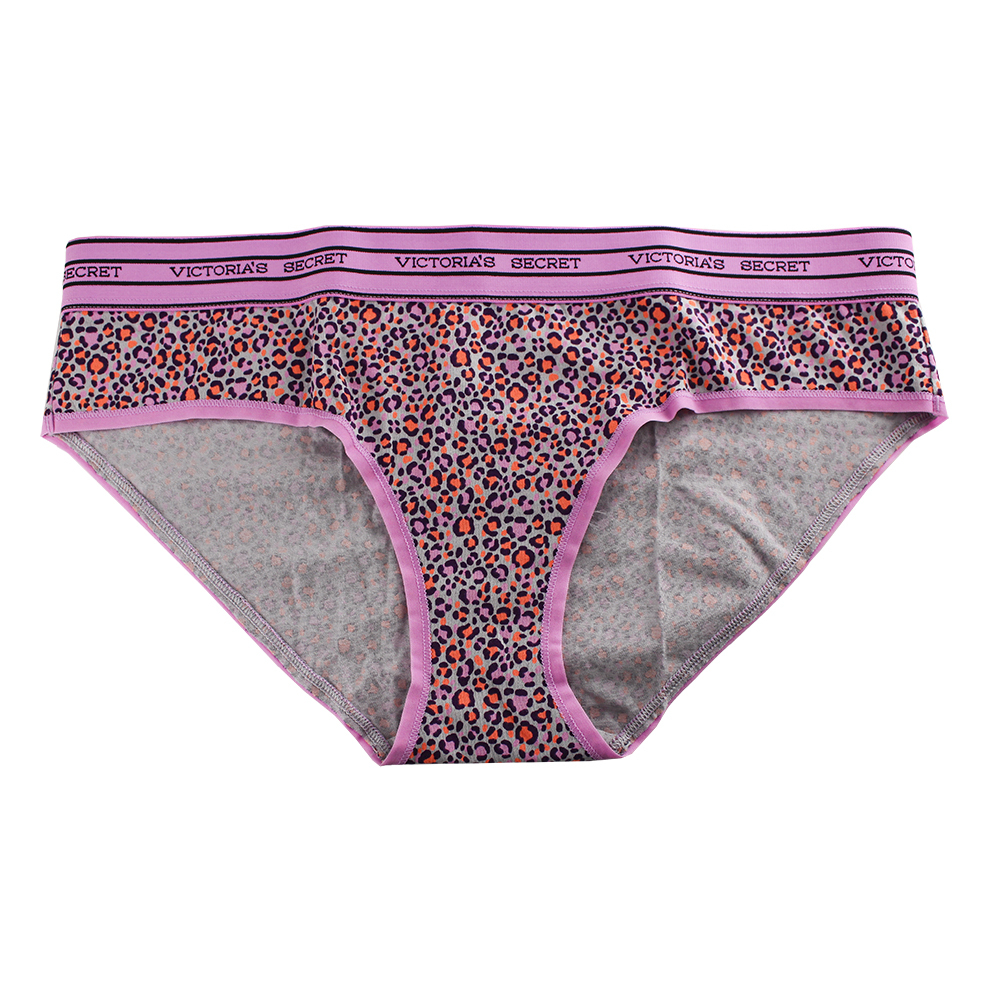X-Small Victoria s Secret Pink Lace Trim Boy Short Panty Black Tie Dye