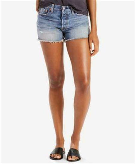 NWT Levi's Premium 501 Shorts High Rise Destroyed Sz 31 Button Fly Org $68.00 - Shorts