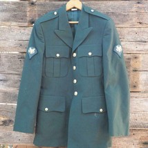 Vintage US Army Green Dress Jacket Coat 36R - $69.29