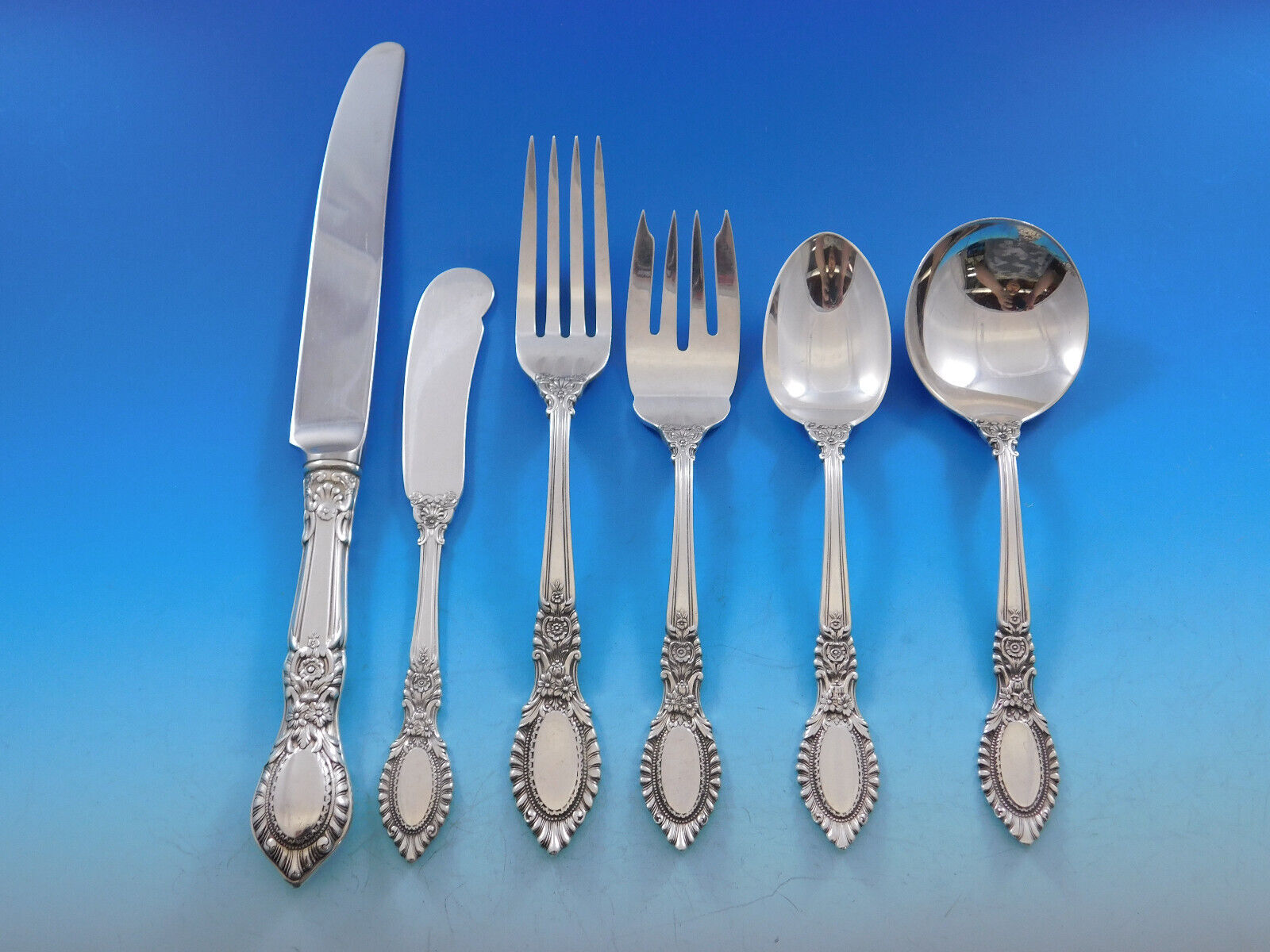 Primary image for Guildhall by Reed and Barton Sterling Silver Flatware Set 12 Service 76 pieces 