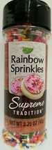 Candy Rainbow Sprinkles 3.25 oz (92 g) Flip-Top Shaker Bottle - $2.47