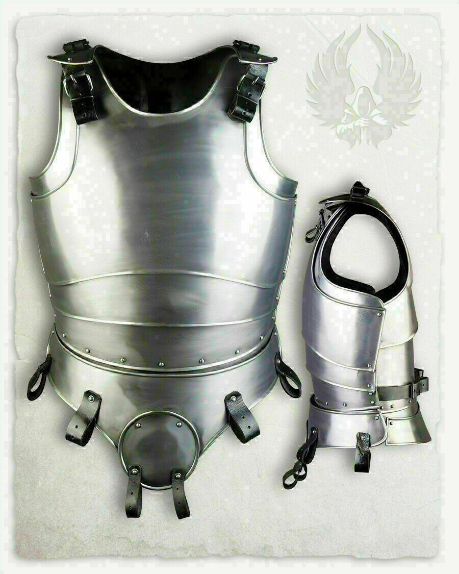 Armure de cuirasse portable médiévale SCA LARP 18 Ga Steel Knight Costume...
