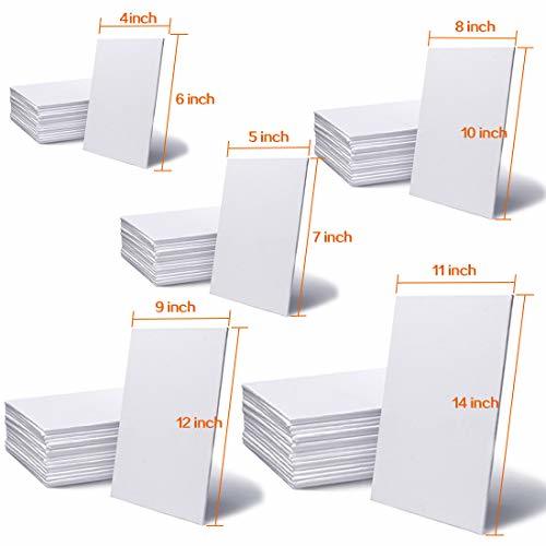 Set of 35 Painting Canvas Panels Multi Pack Assorted Sizes, 3x5",4x6",5x7", 8x10 Paintings