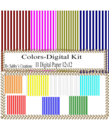 Color Digital Kit-Digtial Paper-Art Clip-Gift Tag-Jewelry-T shirt-Scrapbook - $2.50
