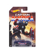 Year 2015 Hot Wheels Captain America 1:64 Die Cast Car 4/8 - Blue Race C... - £16.46 GBP