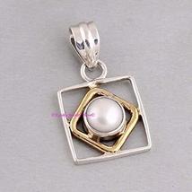 Round Pearl Solid 925 Sterling Silver Handmade Pendant Necklaces For Men... - $49.99