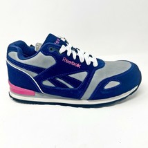 Reebok Work Prelaris Blue Grey Pink Retro Jogger Womens Wide Composite Toe RB976 - $39.95